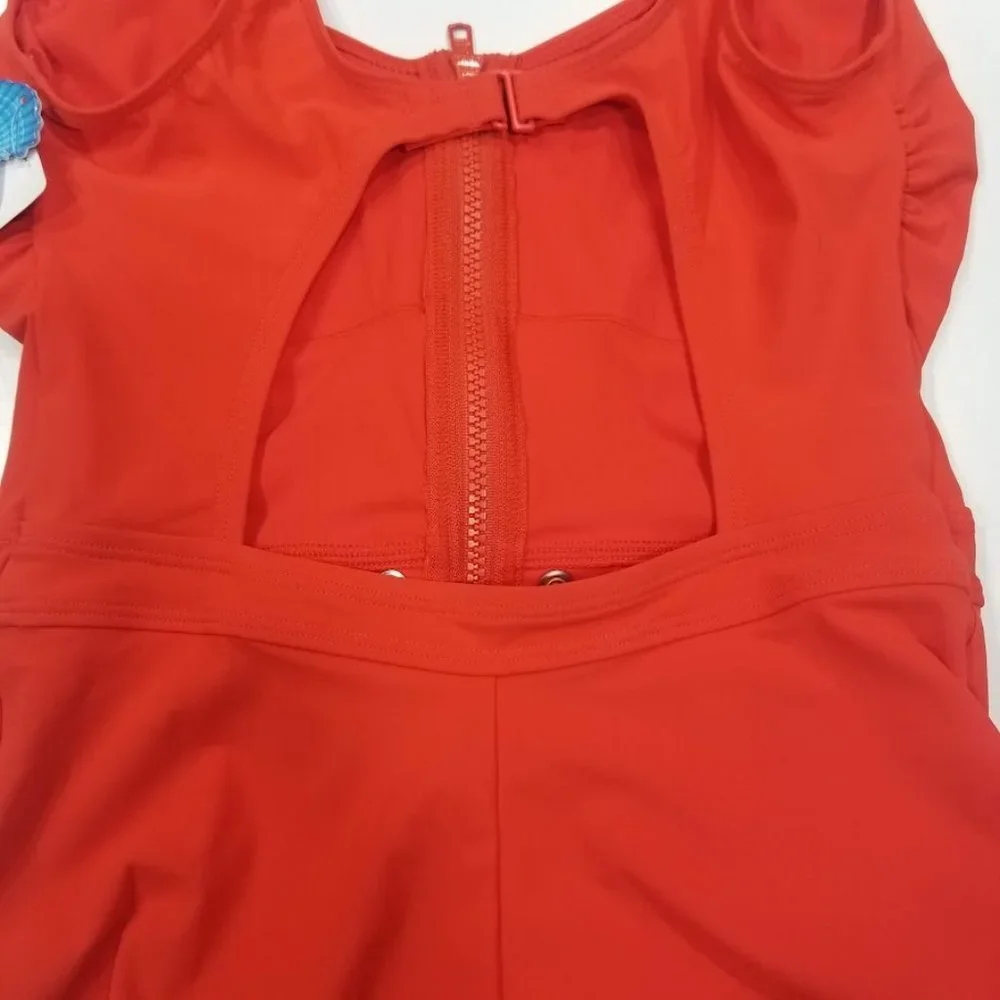Skinny Dippers by Miraclesuit Jippa Zip Lock One-Piece Swimsuit Size Small - Picture 7 of 11